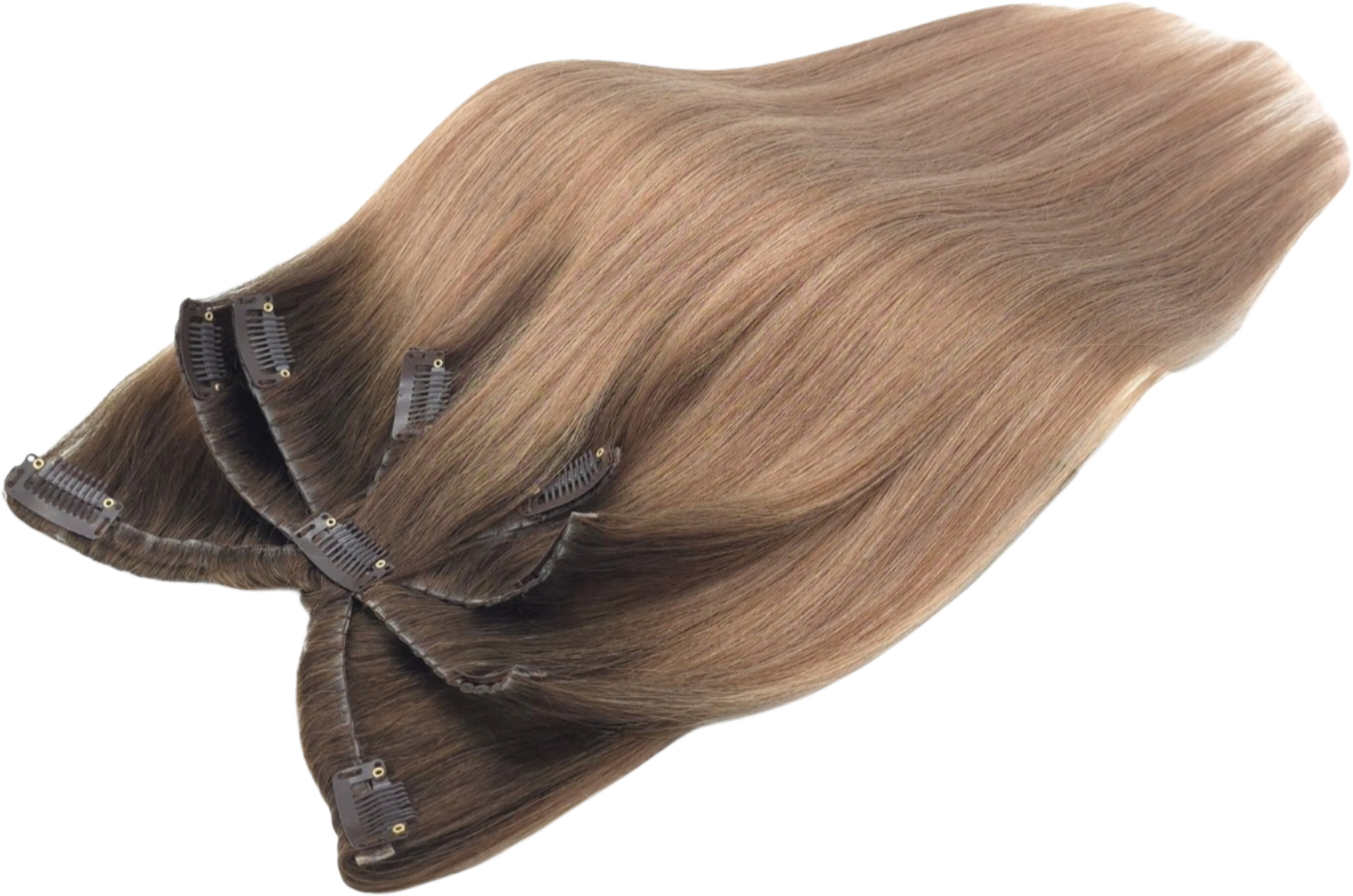 Extensiones de cabello natural con clips en una sola pieza Beligy Extensions