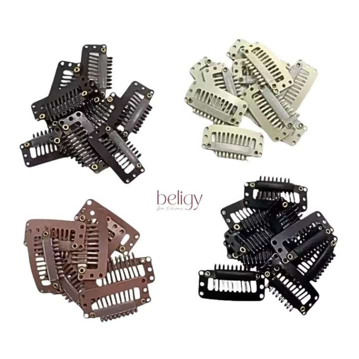 Clips de 4 colores para extensiones y toppers capilares
